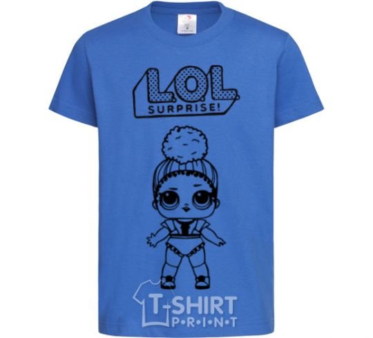 Детская футболка Lol surprise с дулькой Ярко-синий фото