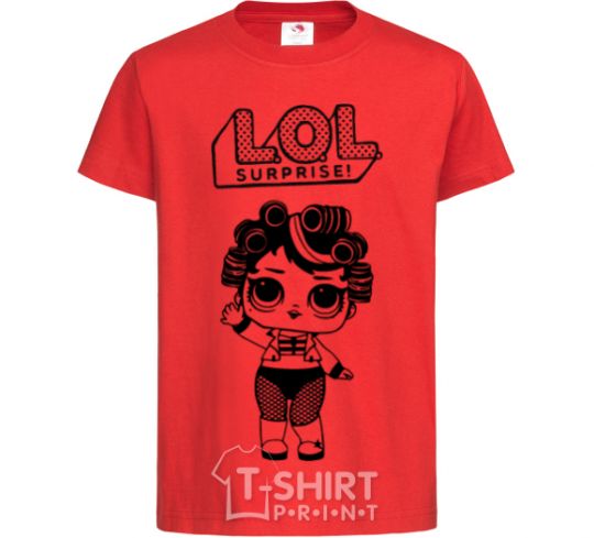 Kids T-shirt Lol surprise in pigtails red фото