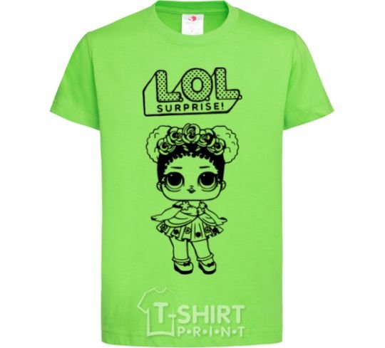 Kids T-shirt Lol surprise wreath and a doodle orchid-green фото