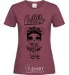 Women's T-shirt Lol surprise wreath and a doodle burgundy фото