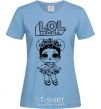 Women's T-shirt Lol surprise wreath and a doodle sky-blue фото