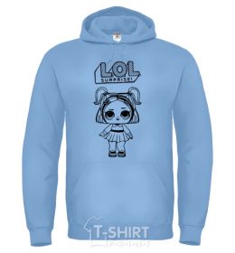 Men`s hoodie Lol surprise with pigtails V.1 sky-blue фото