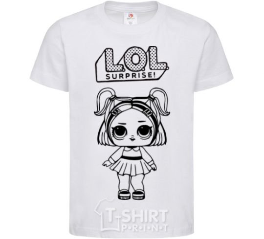 Kids T-shirt Lol surprise with pigtails V.1 White фото