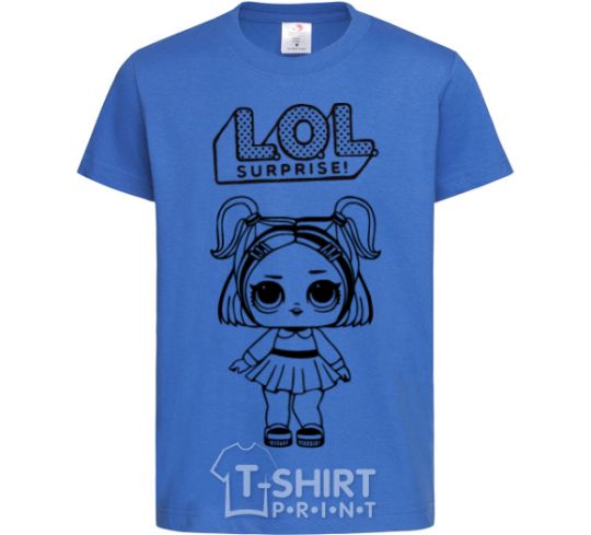 Kids T-shirt Lol surprise with pigtails V.1 royal-blue фото