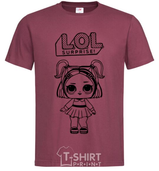 Men's T-Shirt Lol surprise with pigtails V.1 burgundy фото