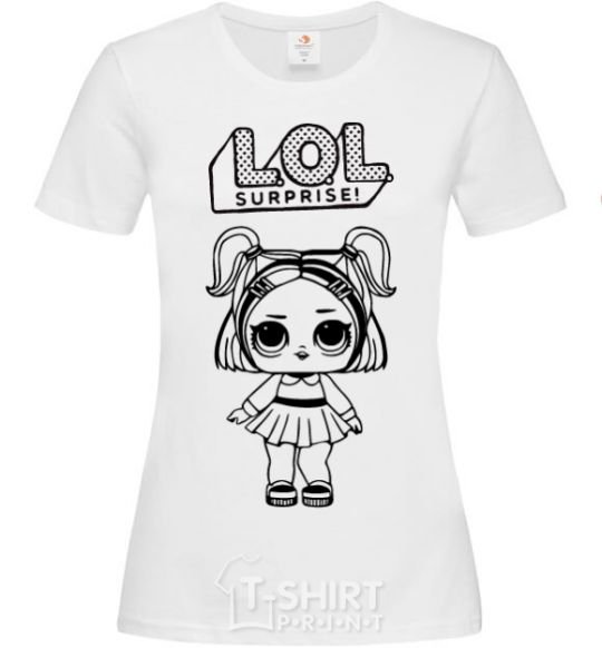 Women's T-shirt Lol surprise with pigtails V.1 White фото
