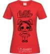 Women's T-shirt Lol surprise with pigtails V.1 red фото