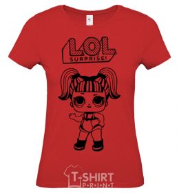 Women's T-shirt Lol surprise in a suit red фото
