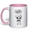 Mug with a colored handle Lol surprise in a beret light-pink фото