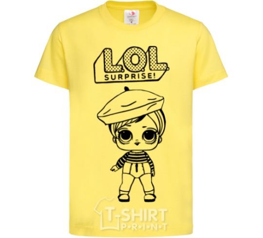 Детская футболка Lol surprise в берете Лимонный фото