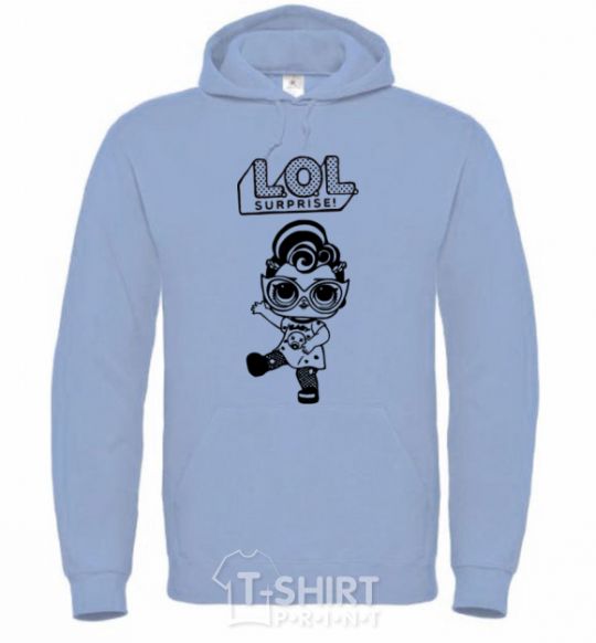 Men`s hoodie Lol surprise in a T-shirt sky-blue фото