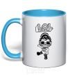 Mug with a colored handle Lol surprise in a T-shirt sky-blue фото