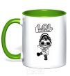 Mug with a colored handle Lol surprise in a T-shirt kelly-green фото