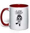 Mug with a colored handle Lol surprise in a T-shirt red фото