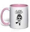 Mug with a colored handle Lol surprise in a T-shirt light-pink фото