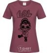 Women's T-shirt Lol surprise in a T-shirt burgundy фото