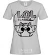 Women's T-shirt Lol hamster grey фото