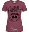 Women's T-shirt Lol hamster burgundy фото