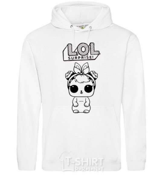 Men`s hoodie Lol bunny White фото