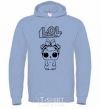 Men`s hoodie Lol bunny sky-blue фото