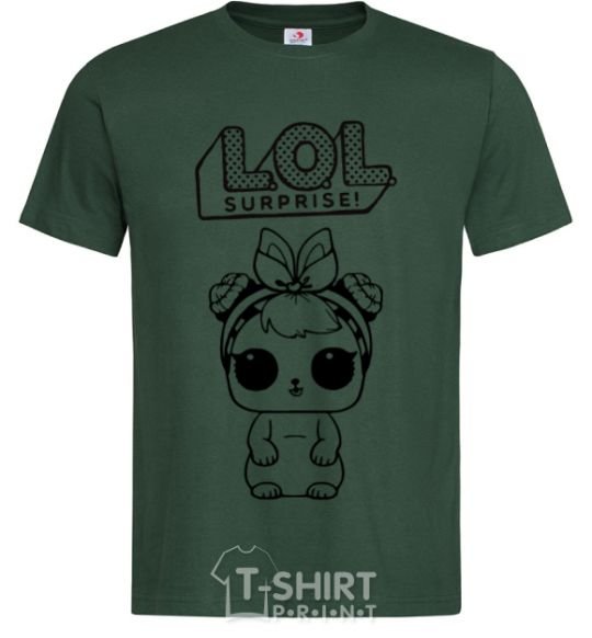 Мужская футболка Lol зайчик Темно-зеленый фото