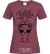 Women's T-shirt Lol bunny burgundy фото