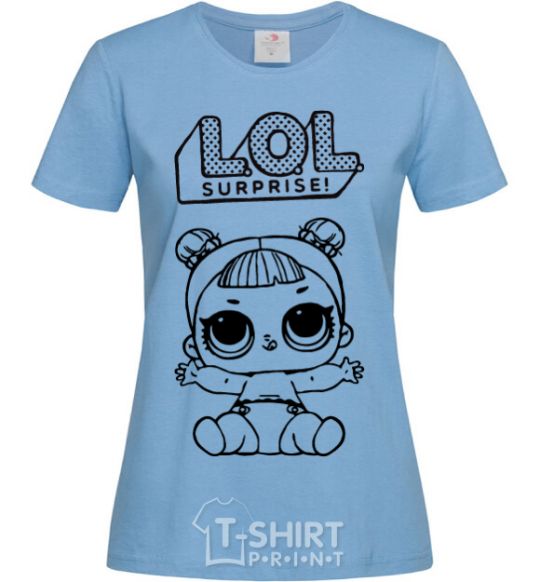 Женская футболка Lol ребеночек Голубой фото