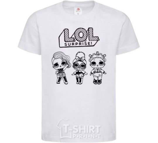 Kids T-shirt Lol three dolls rock White фото