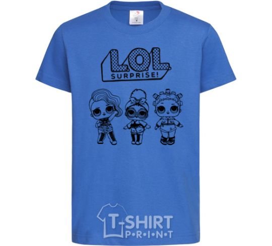 Kids T-shirt Lol three dolls rock royal-blue фото