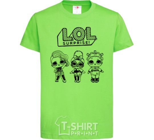 Kids T-shirt Lol three dolls rock orchid-green фото