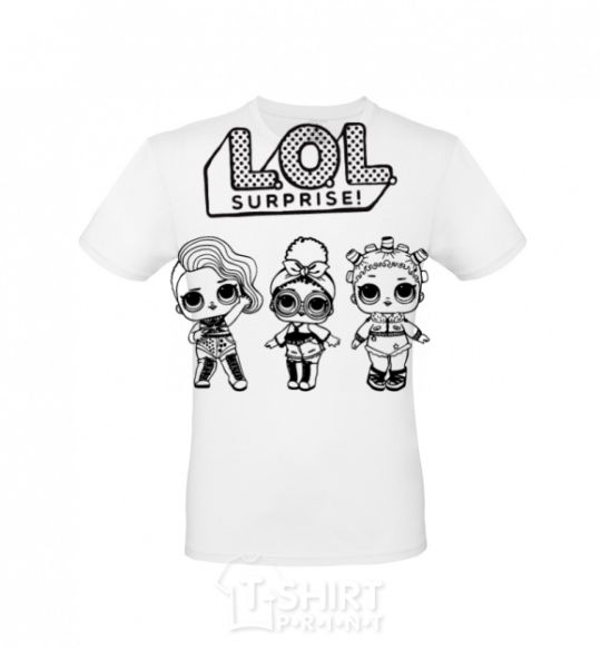 Men's T-Shirt Lol three dolls rock White фото