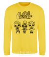 Sweatshirt Lol three dolls rock yellow фото