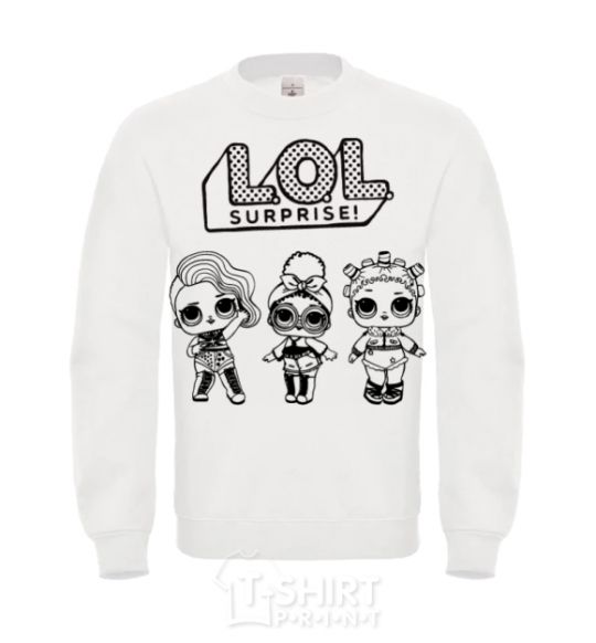 Sweatshirt Lol three dolls rock White фото