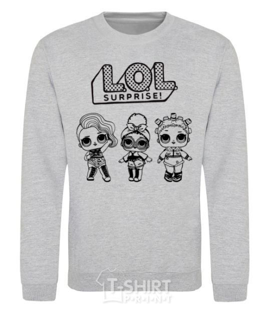 Sweatshirt Lol three dolls rock sport-grey фото