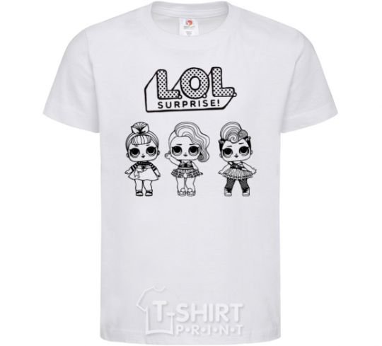 Детская футболка Lol три куклы в юбках Белый фото