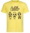 Мужская футболка Lol три куклы в юбках Лимонный фото