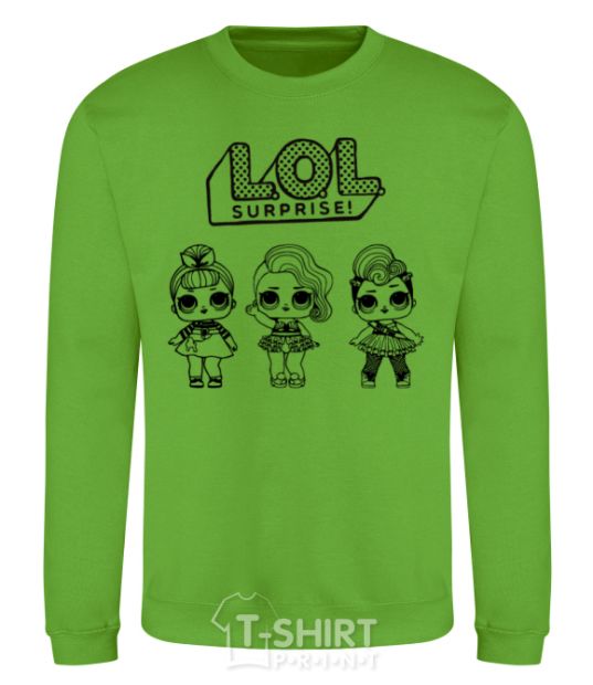 Sweatshirt Lol three dolls in skirts orchid-green фото