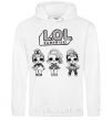 Men`s hoodie Lol three dolls in skirts White фото