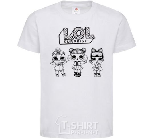 Kids T-shirt Lol three dolls winter White фото