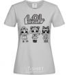 Women's T-shirt Lol three dolls winter grey фото