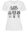 Women's T-shirt Lol three dolls winter White фото