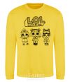 Sweatshirt Lol three dolls winter yellow фото