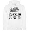 Men`s hoodie Lol three dolls winter White фото