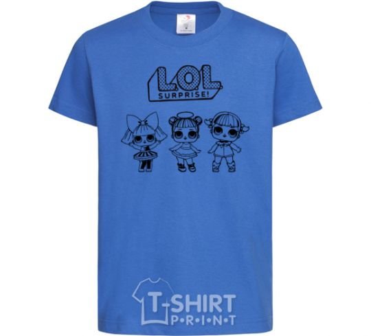 Kids T-shirt Lol three angel dolls royal-blue фото