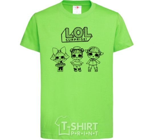 Kids T-shirt Lol three angel dolls orchid-green фото