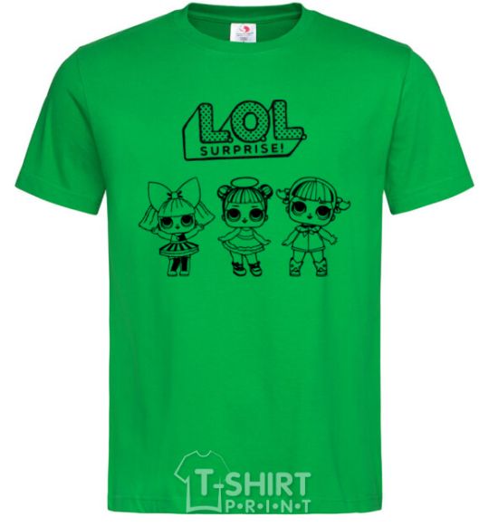 Men's T-Shirt Lol three angel dolls kelly-green фото