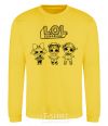 Sweatshirt Lol three angel dolls yellow фото