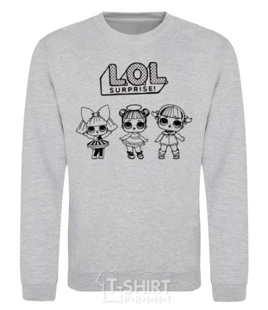 Sweatshirt Lol three angel dolls sport-grey фото