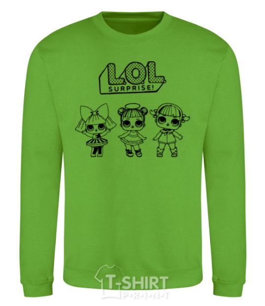 Sweatshirt Lol three angel dolls orchid-green фото