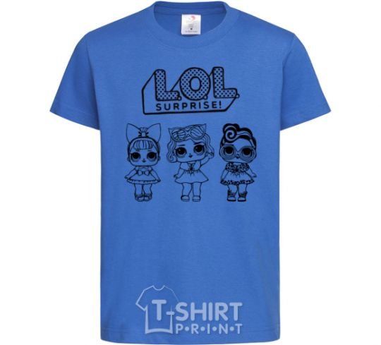 Kids T-shirt Lol three Merlin dolls royal-blue фото